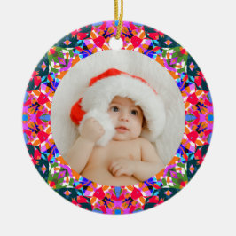 Kundenspezifisches Foto Frohe Weihnachten Moderne  Keramik Ornament