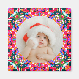 Kundenspezifisches Foto Frohe Weihnachten Moderne  Magnet