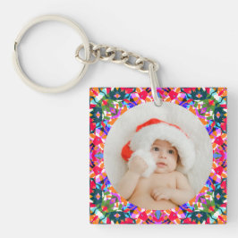 Kundenspezifisches Foto Frohe Weihnachten Moderne  Schlüsselanhänger