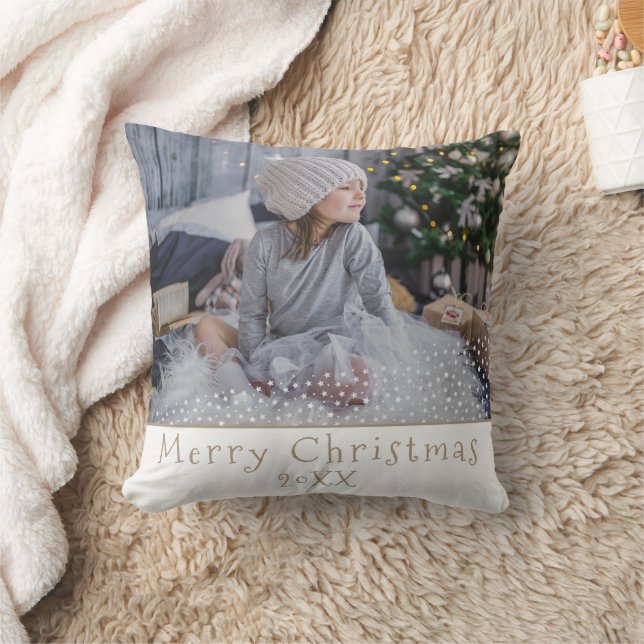 Kundenspezifisches Foto Frohe Weihnachtsferien Kee Kissen (Decke)
