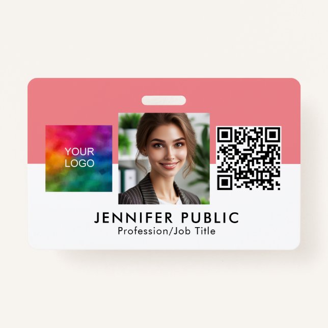 Kundenspezifisches Foto für Mitarbeiter hier QR-Co Ausweis (Vorderseite)