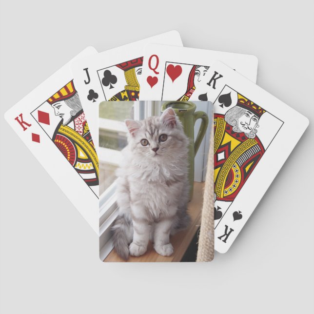 Kundenspezifisches Foto-Kätzchen-Spielkarten Spielkarten (Rückseite)