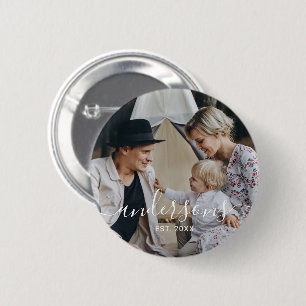 Kundenspezifisches Foto mit Familienname und fests Button
