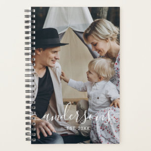 Kundenspezifisches Foto mit Familienname und fests Planer