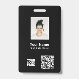 Kundenspezifisches Foto, Qr und Bar, Logo, Name Ausweis