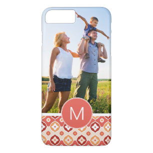 Kundenspezifisches Foto u. Monogramm goldenes Ikat Case-Mate iPhone Hülle
