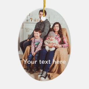 Kundenspezifisches Foto und/oder Text Keramik Ornament