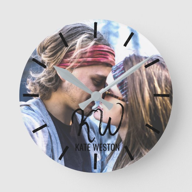 Kundenspezifisches Foto-und Runde Wanduhr (Vorderseite)