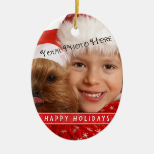 Kundenspezifisches Foto-Weihnachten Keramikornament