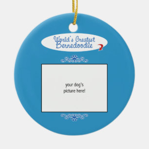 Kundenspezifisches Foto! Weltbestes Bernedoodle Keramikornament