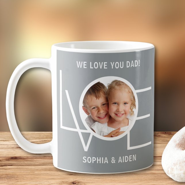 Kundenspezifisches Foto Wir Liebe Sie Vater Vatert Kaffeetasse (Von Creator hochgeladen)