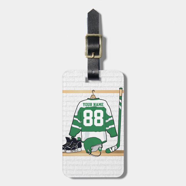 Kundenspezifisches Gd-Eis-Hockey Jersey Gepäckanhänger (Vorderseite vertikal)