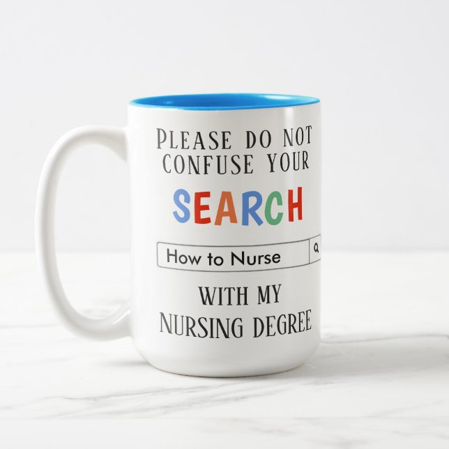 Kundenspezifisches Geschenk für Krankenschwestern Zweifarbige Tasse (Links)