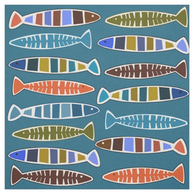 Kundenspezifisches Gewebe des Fisch-Musters Farb Stoff (Muster)