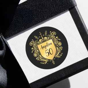 Kundenspezifisches Gold-Emblem Runder Aufkleber