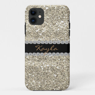 Kundenspezifisches GOLDGlitzer Bling I TELEFON 5 Case-Mate iPhone Hülle