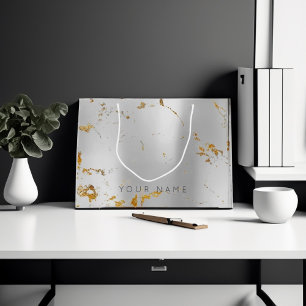 Kundenspezifisches graues große geschenktüte