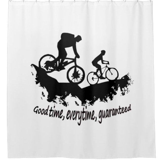 Kundenspezifisches HintergrundfarbenBike-Angebot Duschvorhang (Vorderseite)