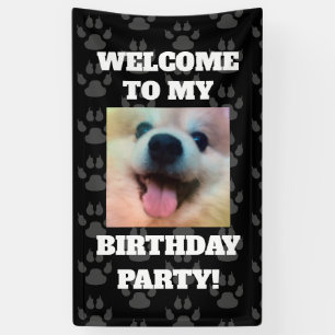 Kundenspezifisches HundeFoto-Geburtstags-Party Banner