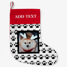Kundenspezifisches Hundehaustier-Foto-niedliche Kleiner Weihnachtsstrumpf