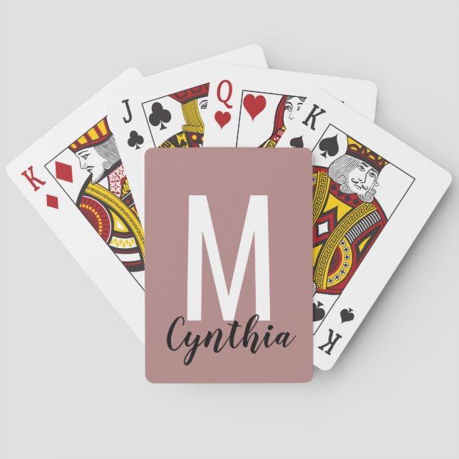 Kundenspezifisches klassisches malvenfarbenes rosa spielkarten (Rückseite)