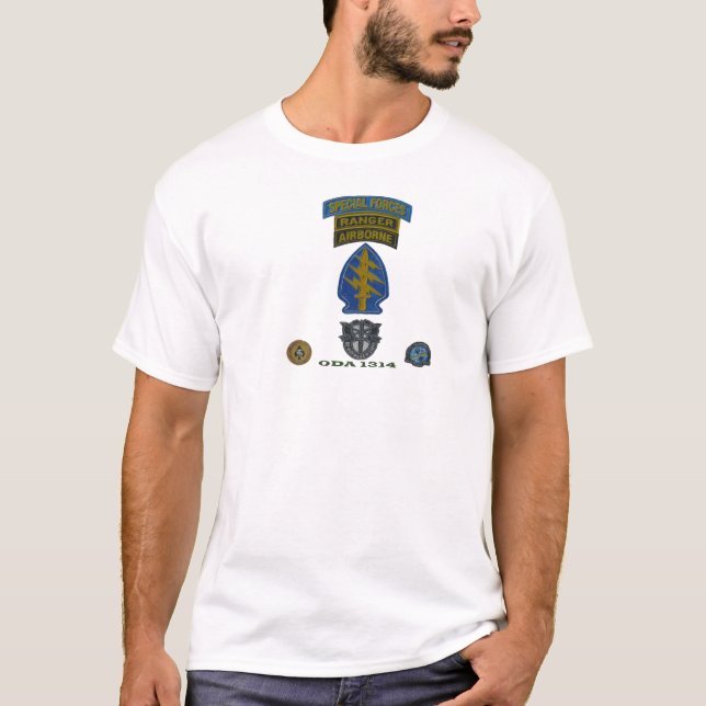 Kundenspezifisches Kraft-Logo ODA 1314 T-Shirt (Vorderseite)