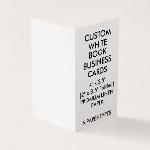 Kundenspezifisches LEINENbuch faltete Visitenkarten