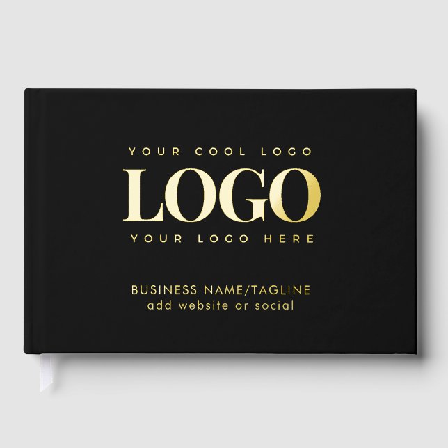 Kundenspezifisches Logo für die Goldfolien-Firma Gästebuch (Vorderseite)