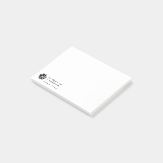 Kundenspezifisches Logo für Werbeaktionen Post-it Klebezettel (angewinkelt)