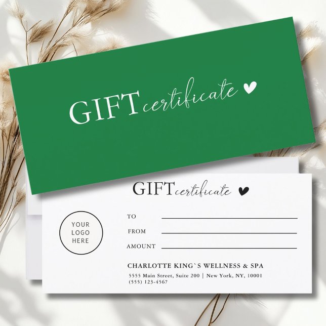 Kundenspezifisches Logo-Geschenkgutachten (Customer specific, Logo Business Gift Certificate)