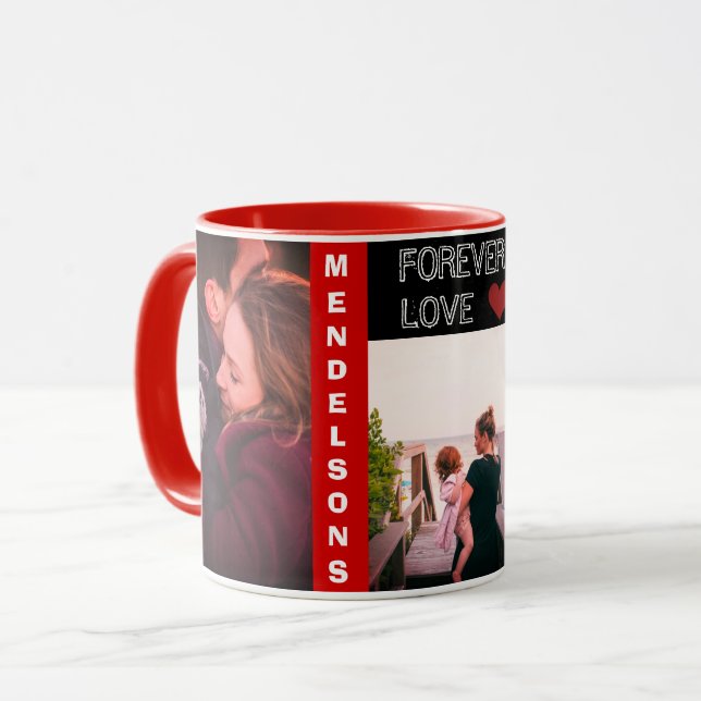 Kundenspezifisches modernes multi Foto und Tasse (Vorderseite Links)
