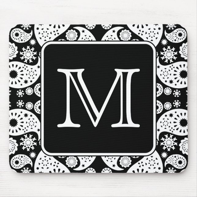 Kundenspezifisches Monogramm auf einfarbigem Mousepad (Vorne)