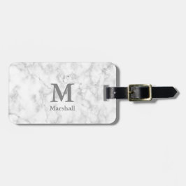 Kundenspezifisches Monogramm auf Marmor Gepäckanhänger