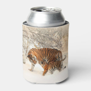 Kundenspezifisches Monogramm der Winter-Tiger kann Dosenkühler