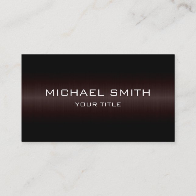 Kundenspezifisches Monogramm-dunkles Visitenkarte (Vorderseite)