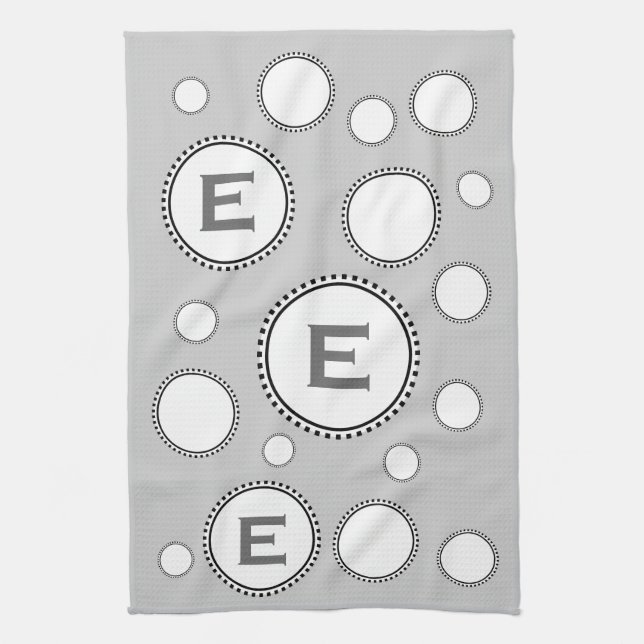 Kundenspezifisches Monogramm E oder irgendwelche Küchentuch (Vertikal)