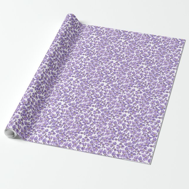 Kundenspezifisches Packpapier violettes Ditsy (Ungerollt)
