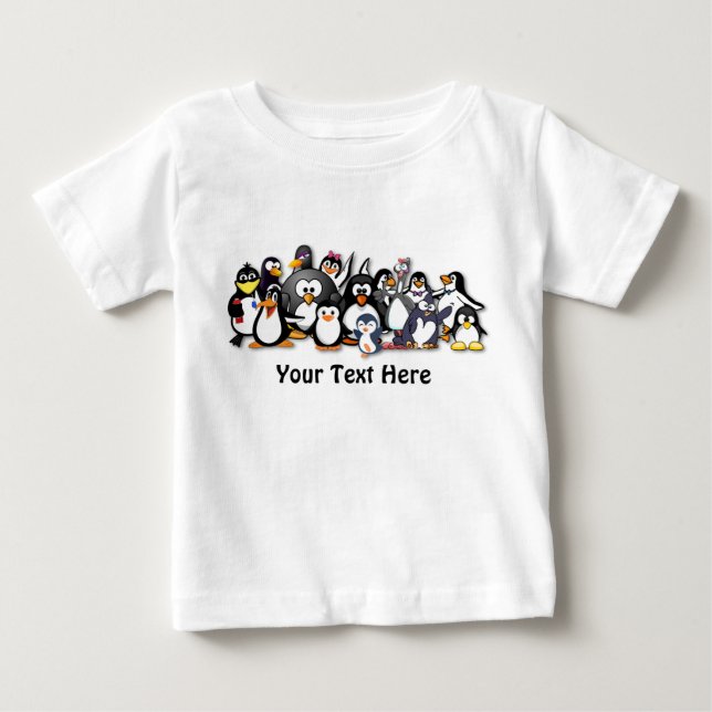 Kundenspezifisches Penguin-Baby-Shirt Baby T-shirt (Vorderseite)