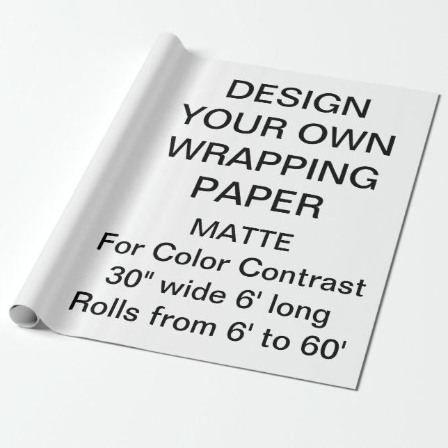 Kundenspezifisches personalisiertes 30" x 6' geschenkpapier (Ungerollt)