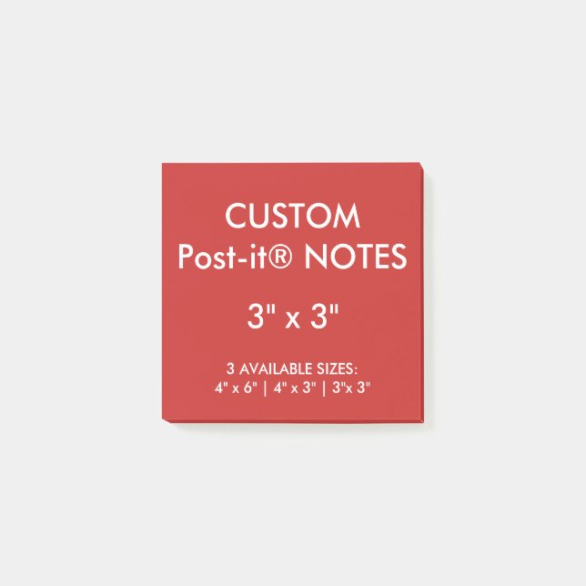 Kundenspezifisches personalisiertes 3" post-it klebezettel (Vorderseite)