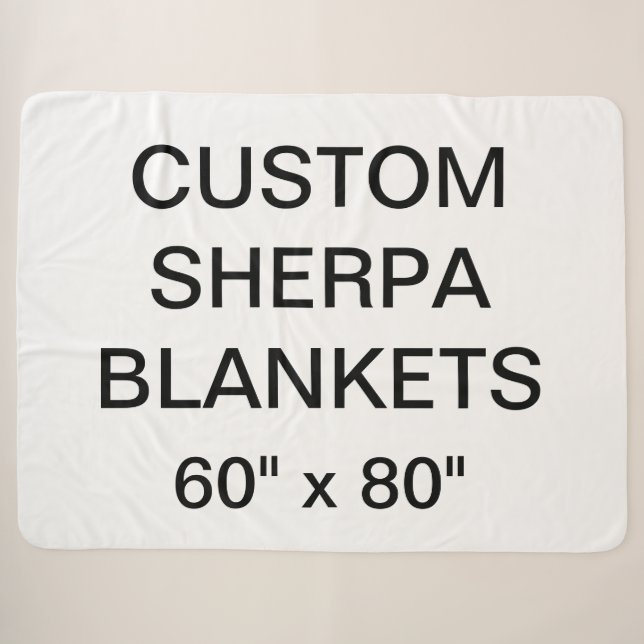 Kundenspezifisches personalisiertes 60" x 80" sherpadecke (Vorderseite (Horizontal))