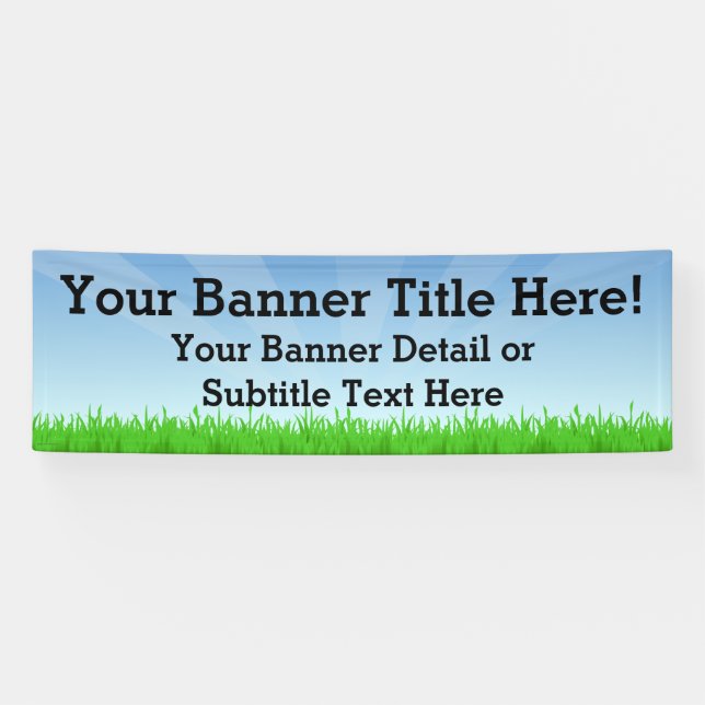 Kundenspezifisches personalisiertes 8' weit banner (Horizontal)