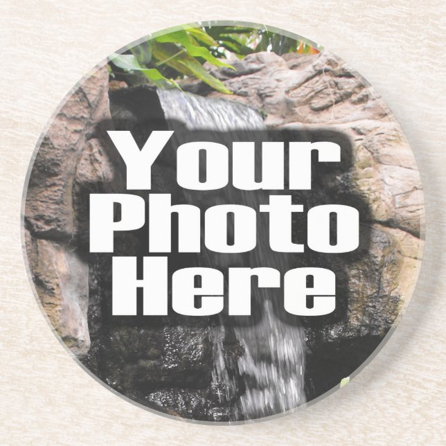Kundenspezifisches personalisiertes Digital-Foto Sandstein Untersetzer (Vorne)