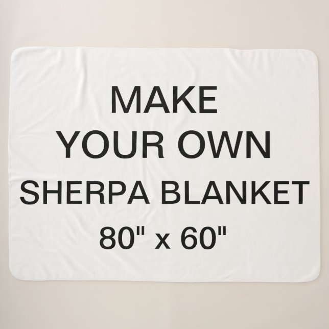 Kundenspezifisches personalisiertes großes 80" x sherpadecke (Vorderseite (Horizontal))