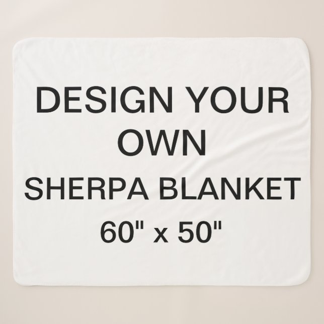 Kundenspezifisches personalisiertes MED. 60" x 50" Sherpadecke (Vorderseite (Horizontal))