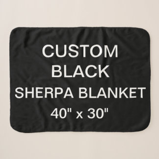 Kundenspezifisches personalisiertes SCHWARZES 40" Sherpadecke