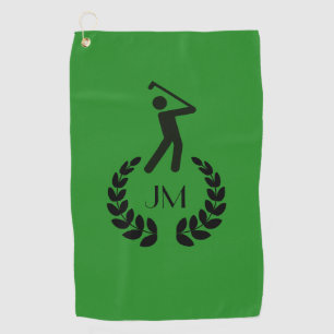 Kundenspezifisches personalisiertes Waldgrün Golfhandtuch