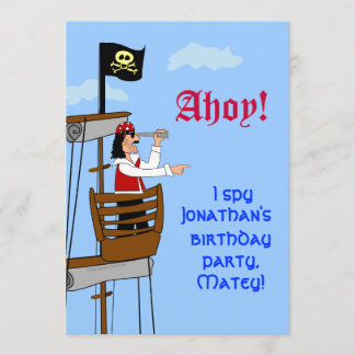 Kundenspezifisches Piraten-Geburtstags-Party Einladung