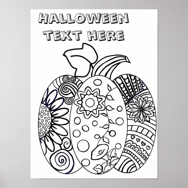 Kundenspezifisches Pumpkin-Farbposter Poster (Vorne)