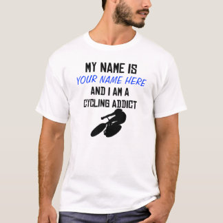 Kundenspezifisches radfahrensüchtig-Shirt T-Shirt